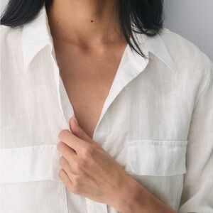 Margaritaville Cream Linen Shirt